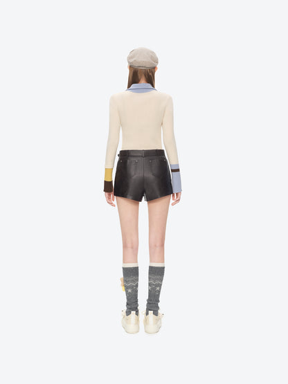 13DE MARZO Luminous Bear Skort Dark Brown
