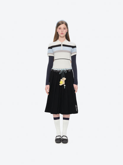 13DE MARZO Luminous Bear Double Waist Dress Dark Grey - 13DE MARZO