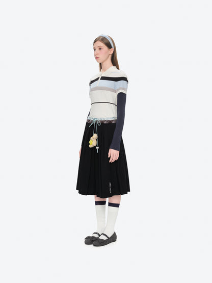 13DE MARZO Luminous Bear Double Waist Dress Dark Grey - 13DE MARZO