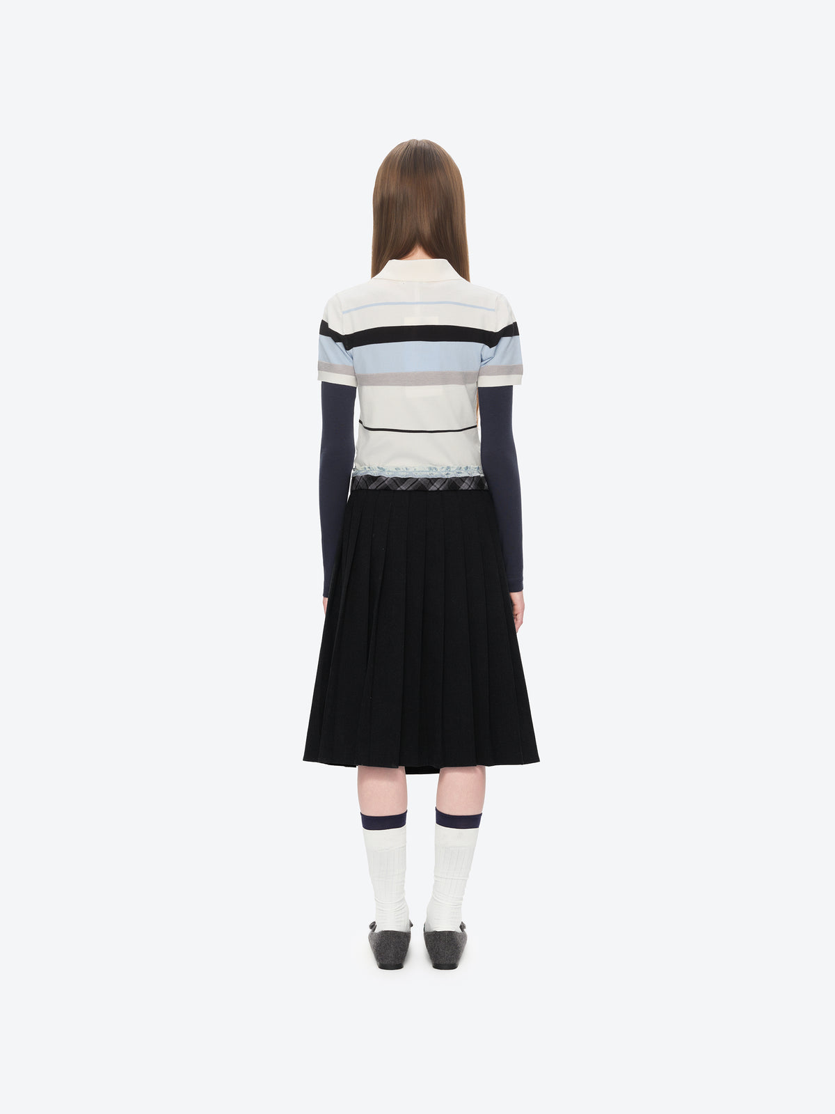 13DE MARZO Luminous Bear Double Waist Dress Dark Grey - 13DE MARZO