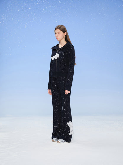 13DE MARZO Galaxy Spark Slim Fit Hoodie Navy Blue