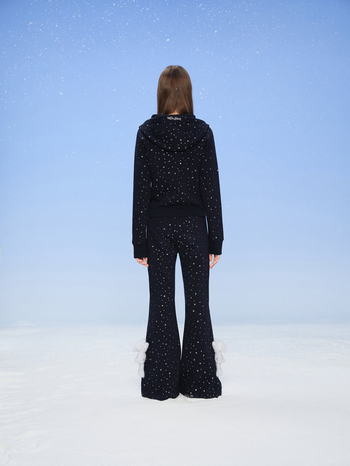 13DE MARZO Galaxy Spark Slim Fit Hoodie Navy Blue