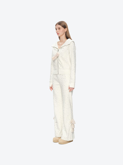 13DE MARZO Galaxy Spark Slim Fit Hoodie Beige