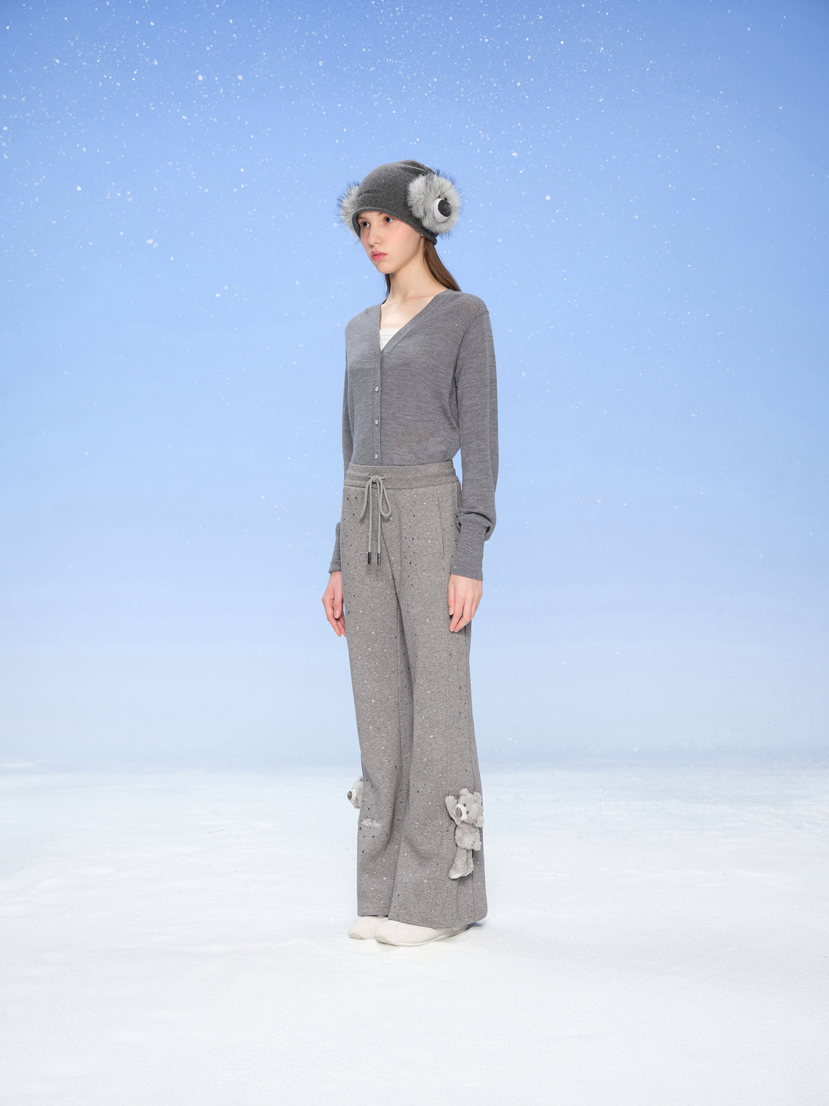 13DE MARZO Galaxy Spark Slim Fit Hoodie Grey