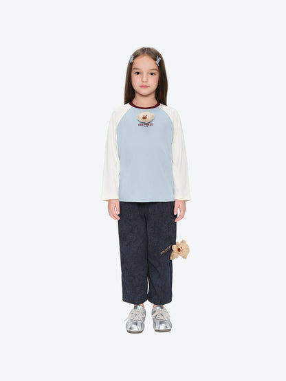 13DE MARZO Babybear Raglan Long Sleeve Top Blue