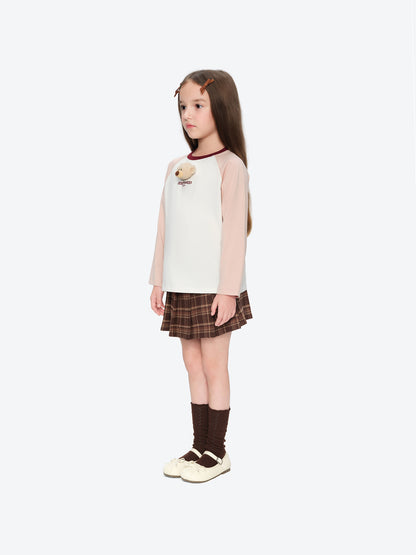 13DE MARZO Babybear Raglan Long Sleeve Top Beige