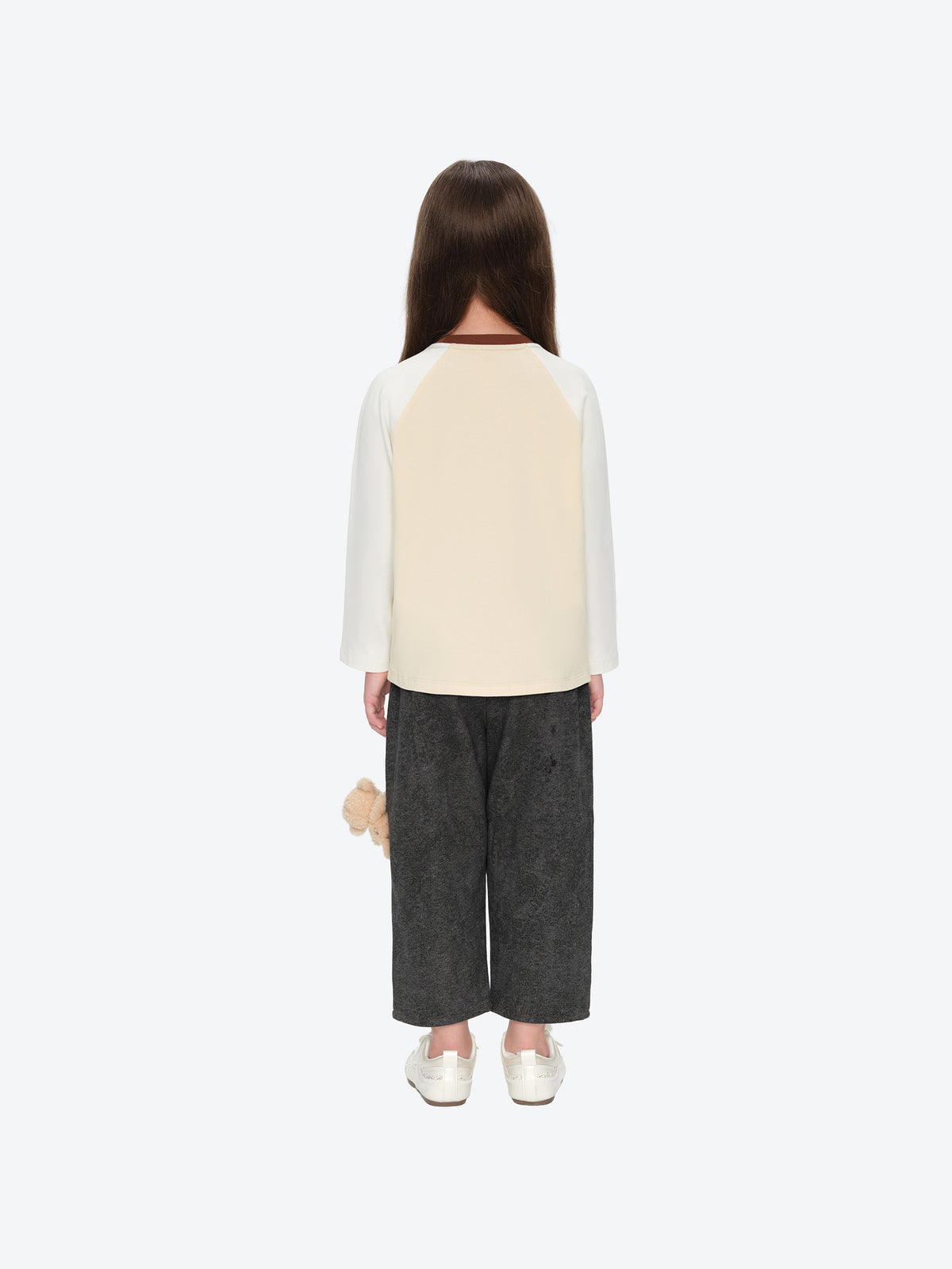 13DE MARZO Babybear Raglan Long Sleeve Top Khaki