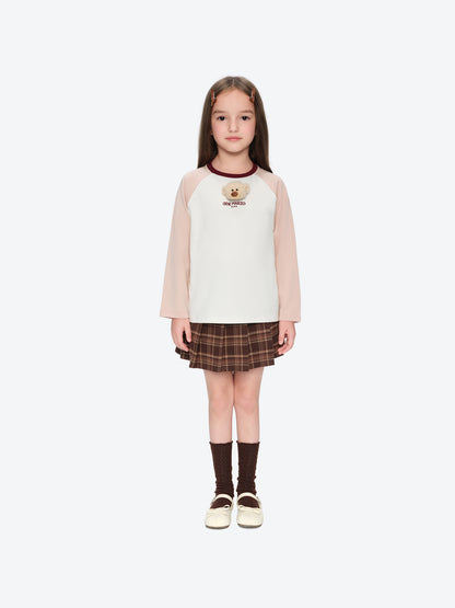 13DE MARZO Babybear Raglan Long Sleeve Top Beige