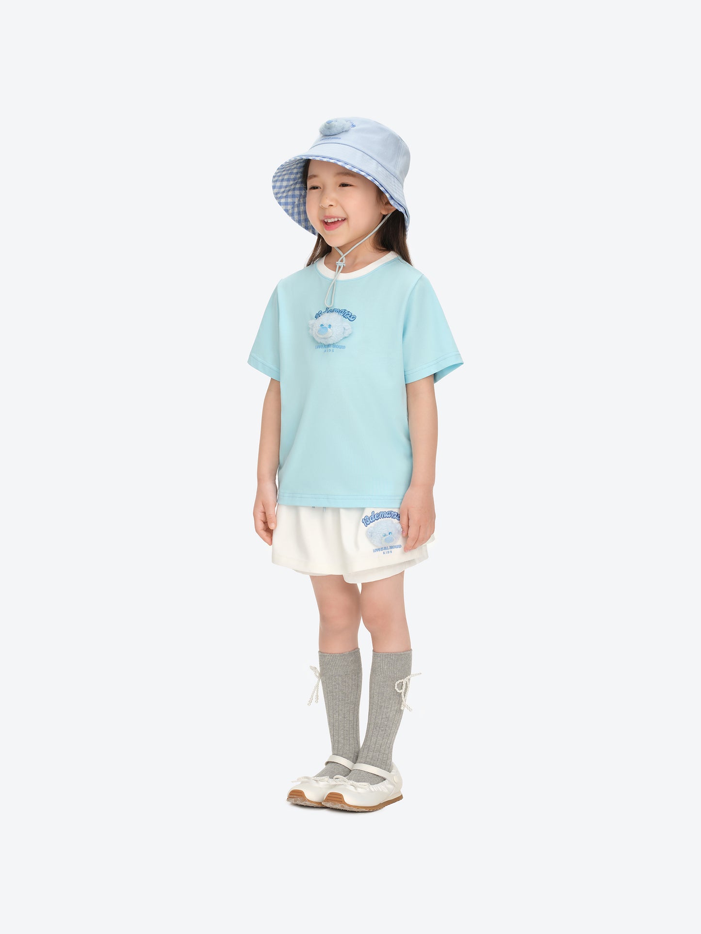 13DE MARZO BabyBear Round Neck T-shirt Blue - 13DE MARZO