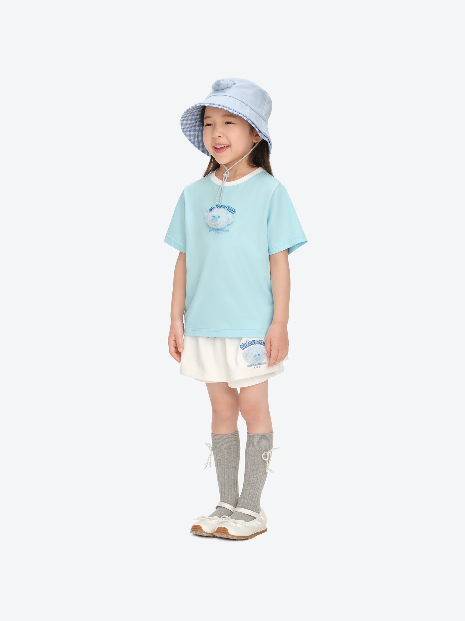 13DE MARZO BabyBear Round Neck T-shirt Blue - 13DE MARZO