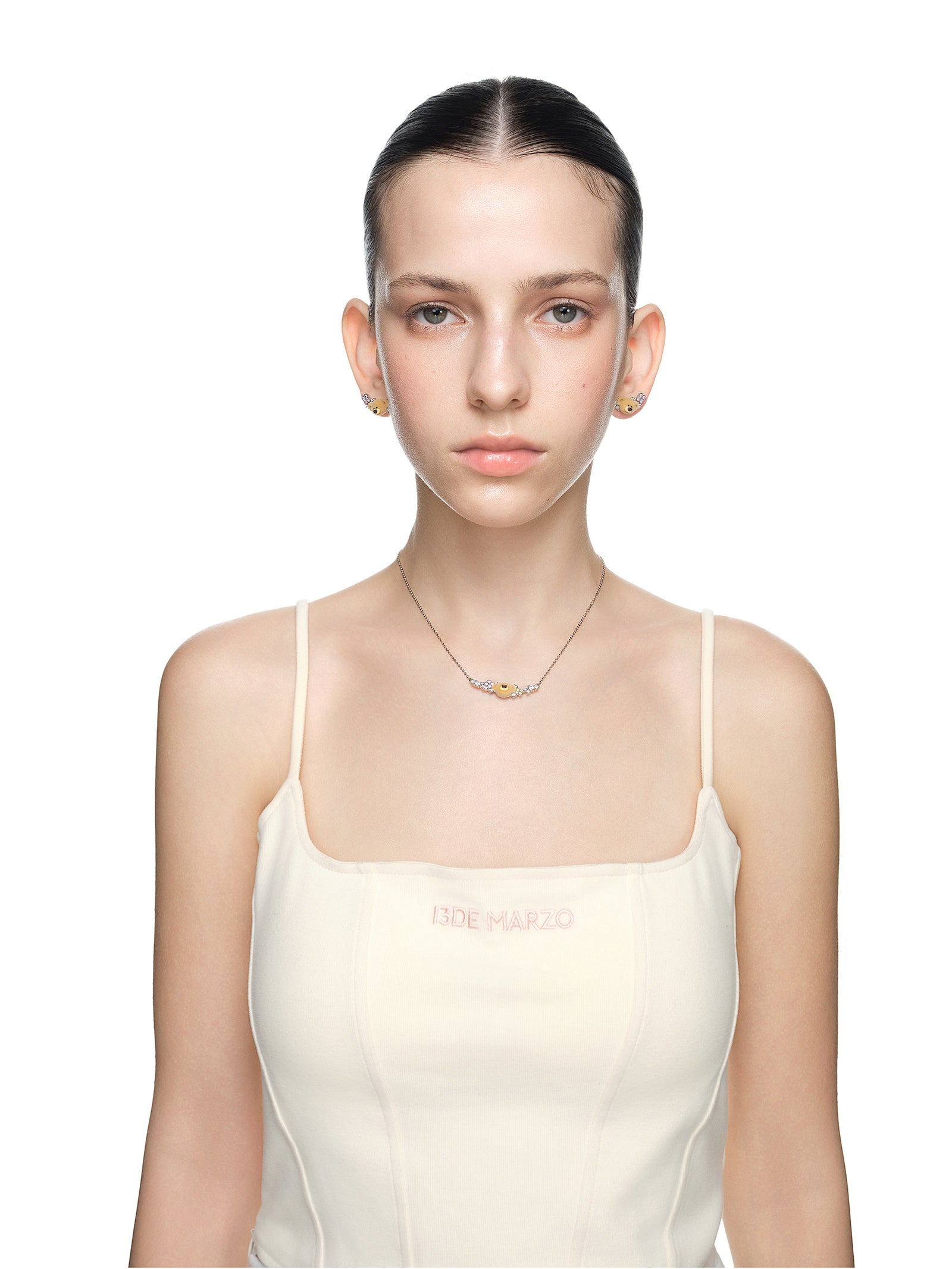 13DE MARZO Monet's Garden Crystal Rhinestone Earrings - 13DE MARZO