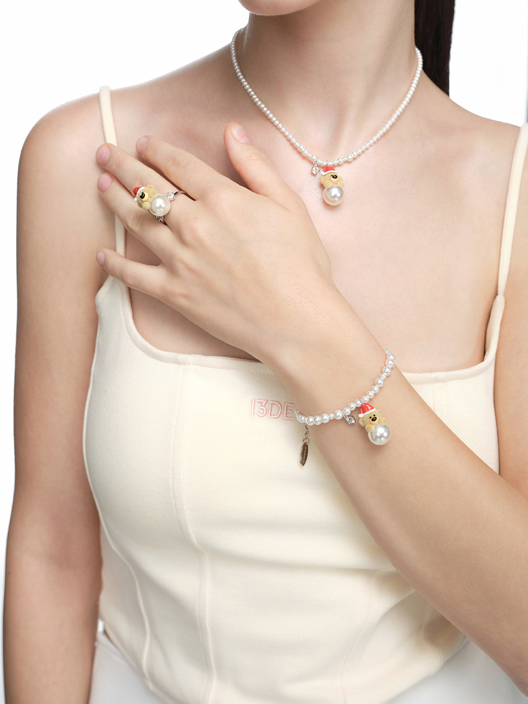 13DE MARZO Cozy Christmas Bear Ring