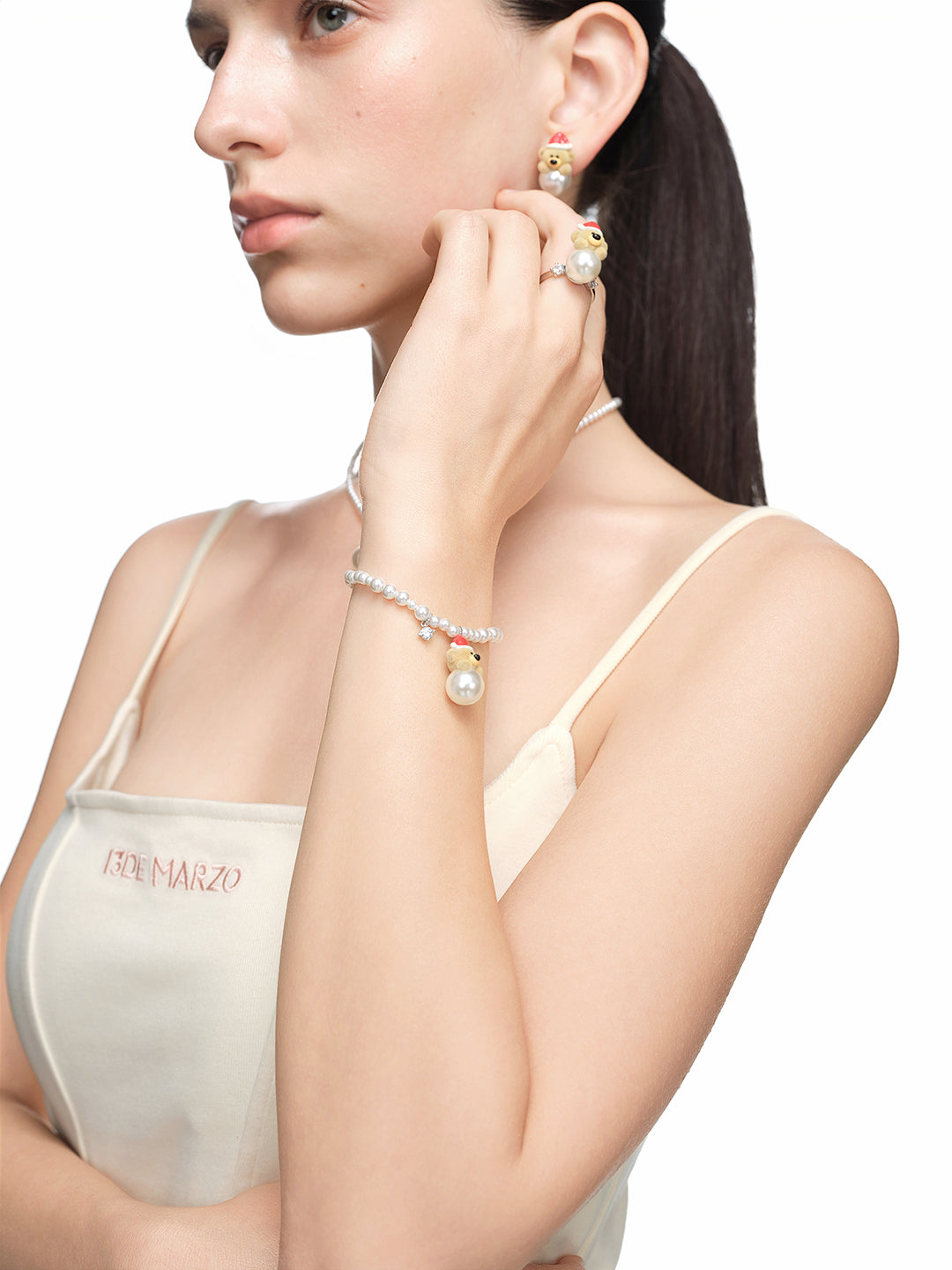 13DE MARZO Cozy Christmas Bear Ring