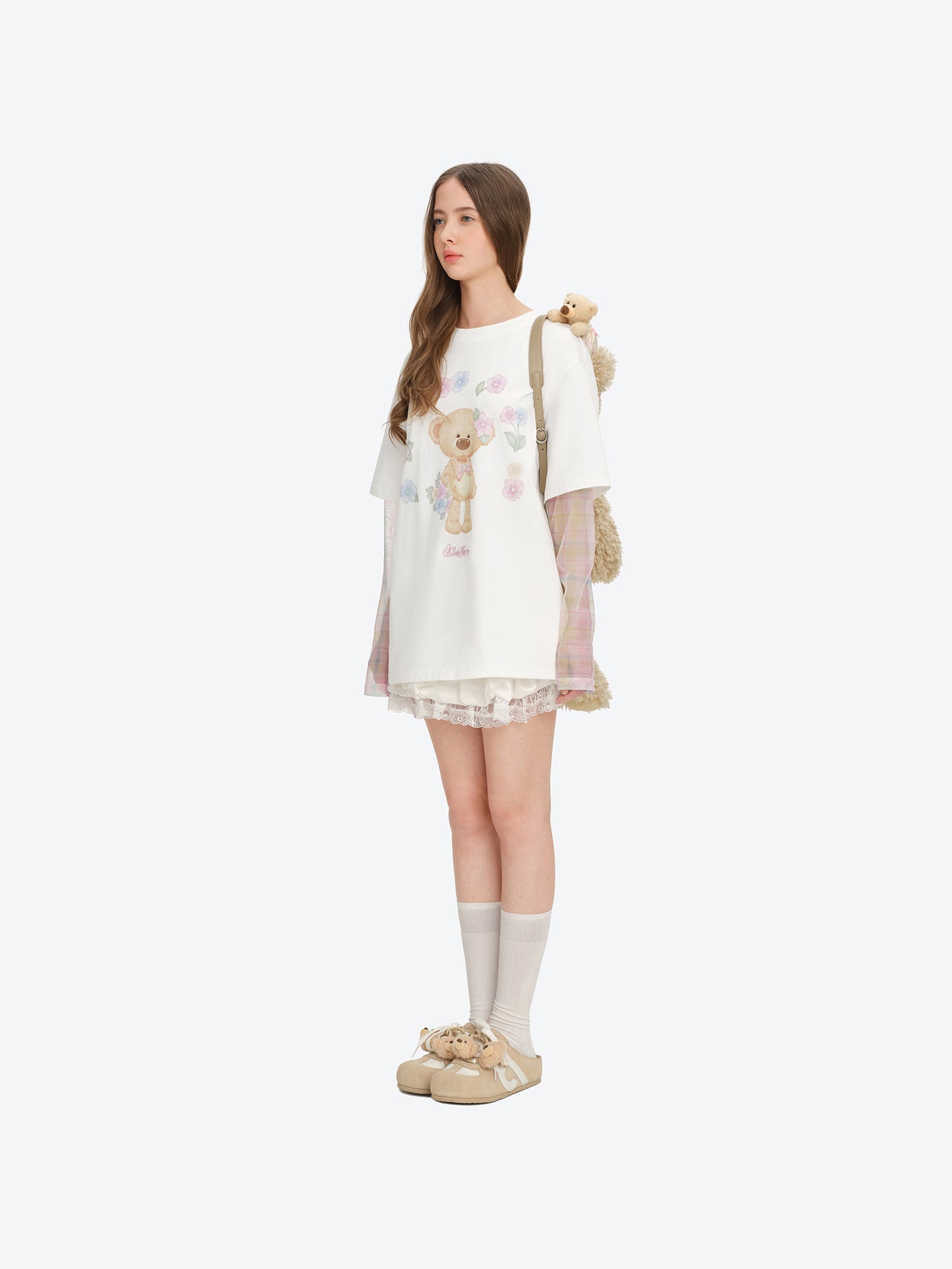 13DE MARZO Plush Toy Backpack Khaki