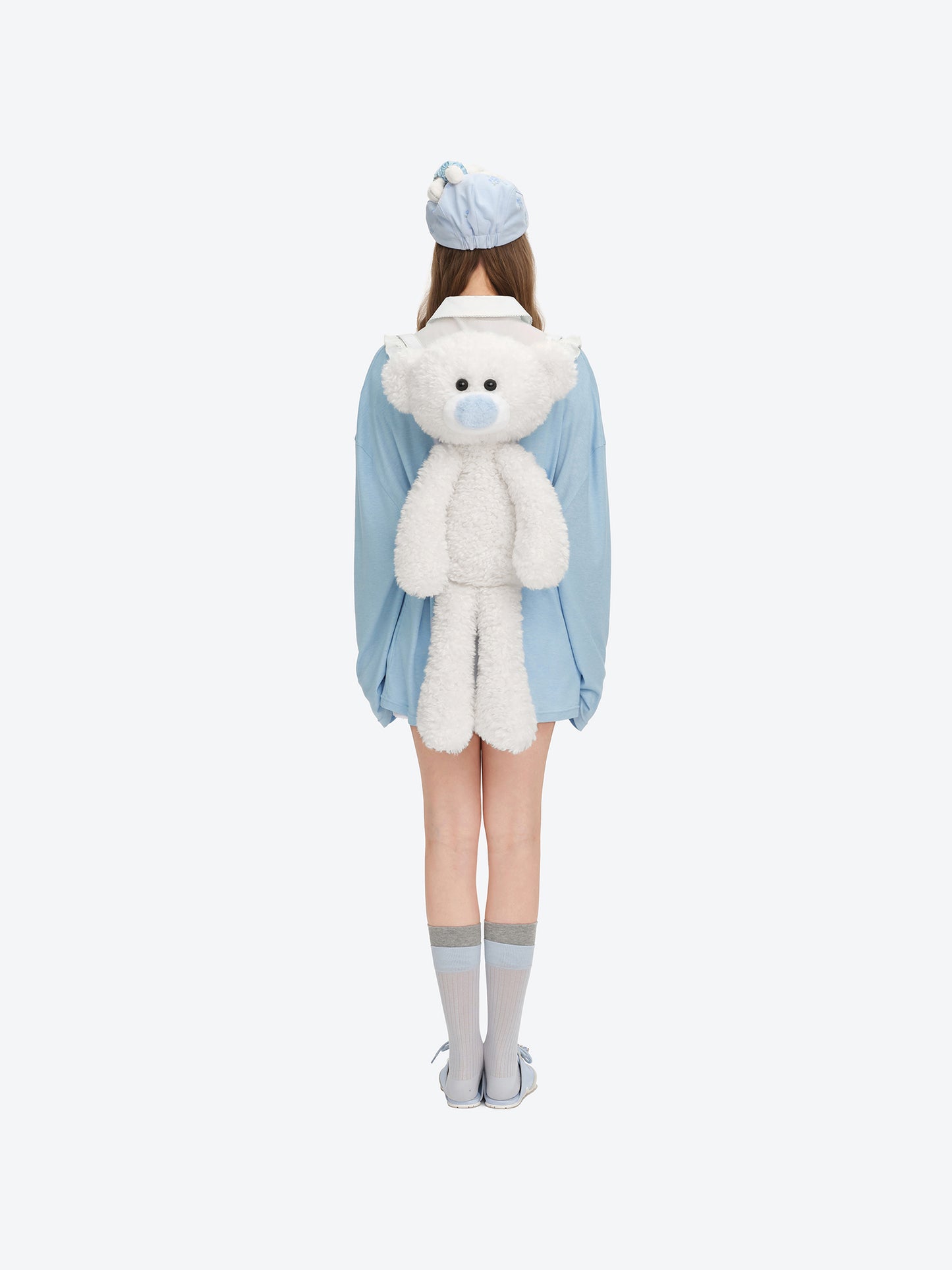 13DE MARZO Plush Toy Backpack White