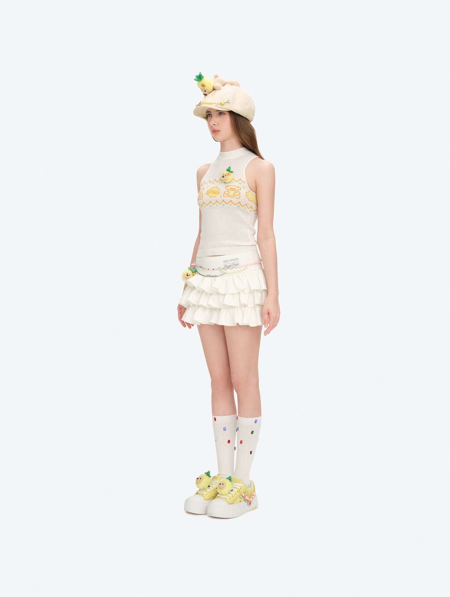 13DE MARZO Candy Bear Canvas Shoes Yellow - 13DE MARZO