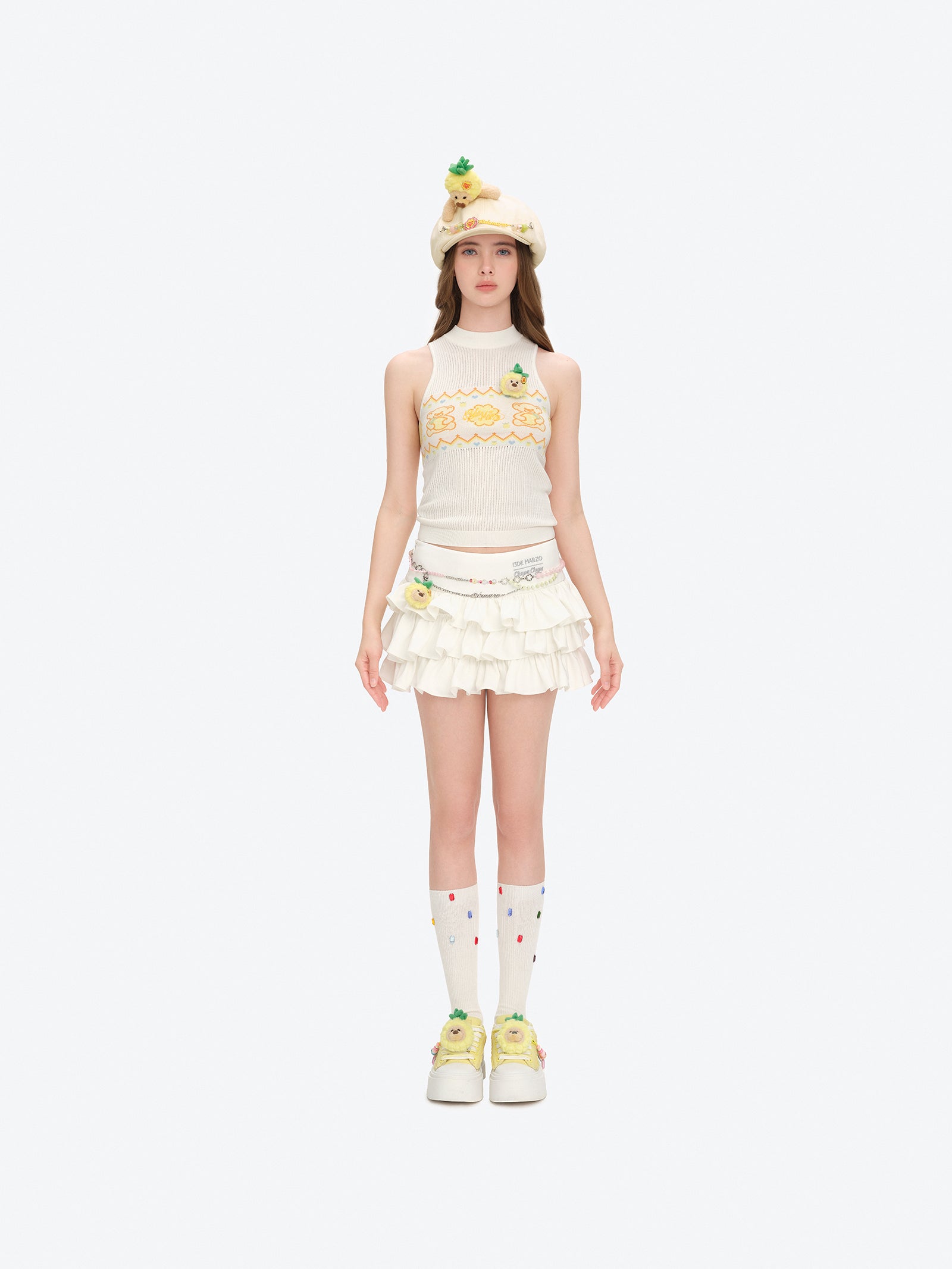 13DE MARZO Candy Bear Canvas Shoes Yellow - 13DE MARZO