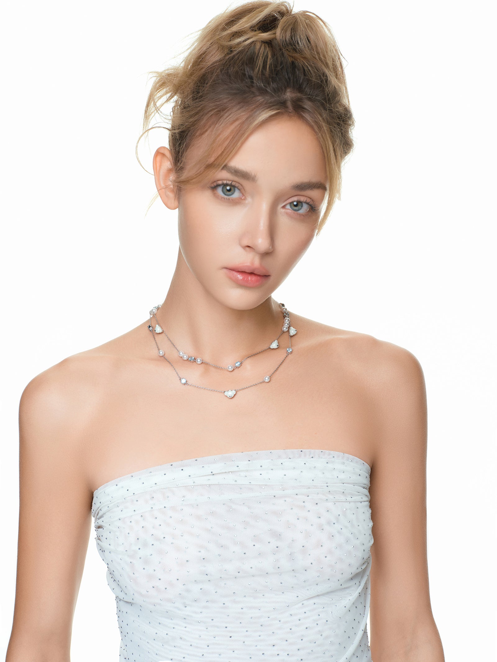 13DE MARZO Starry Bear Double Necklace - 13DE MARZO