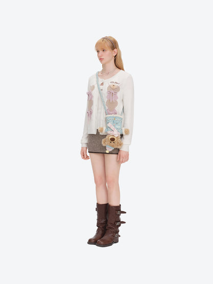 13DE MARZO Glove-Shaped Crossbody Bag Brown