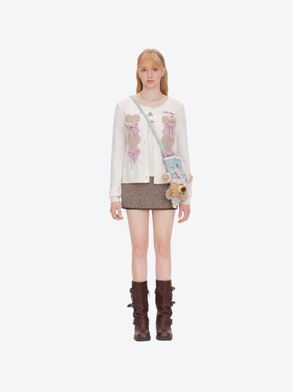 13DE MARZO Glove-Shaped Crossbody Bag Brown
