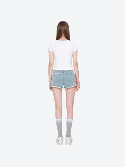 13DE MARZO Painted Canvas Shoes White