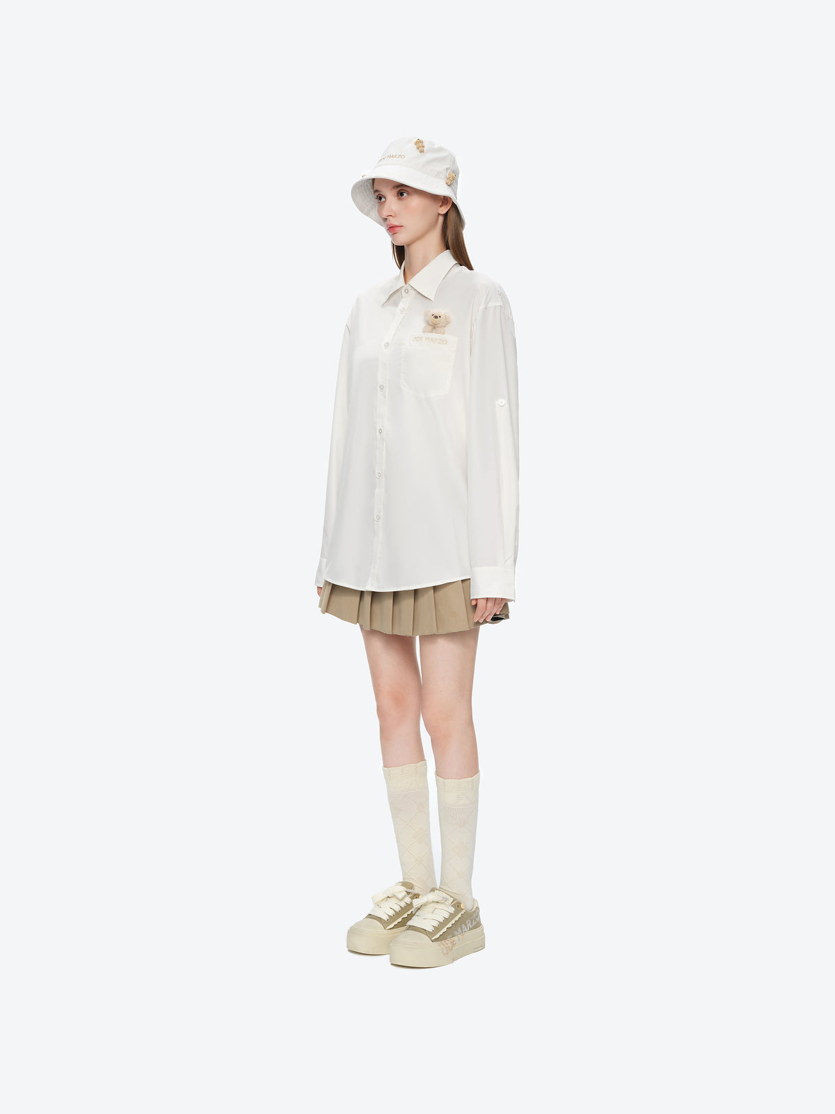 13DE MARZO Doozoo Bucket Hat White - 13DE MARZO