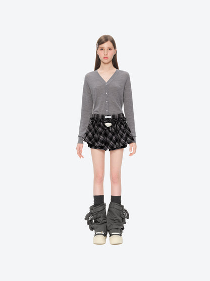 13DE MARZO Detachable Platform Canvas Slouch Boots Dark Grey