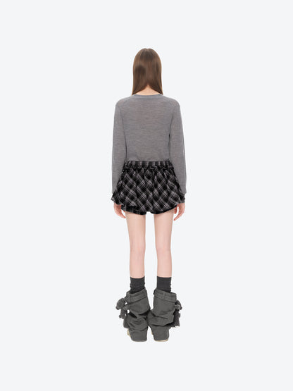 13DE MARZO Detachable Platform Canvas Slouch Boots Dark Grey