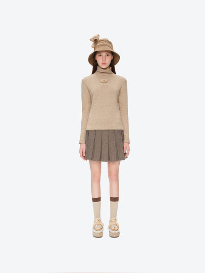 13DE MARZO Plush Bear Loafers Khaki