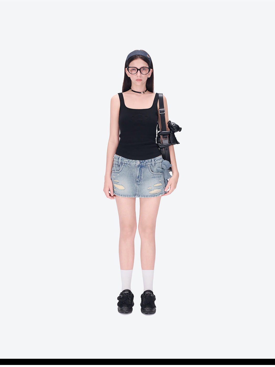 13DE MARZO Bear Vintage Racing Sneaker Black