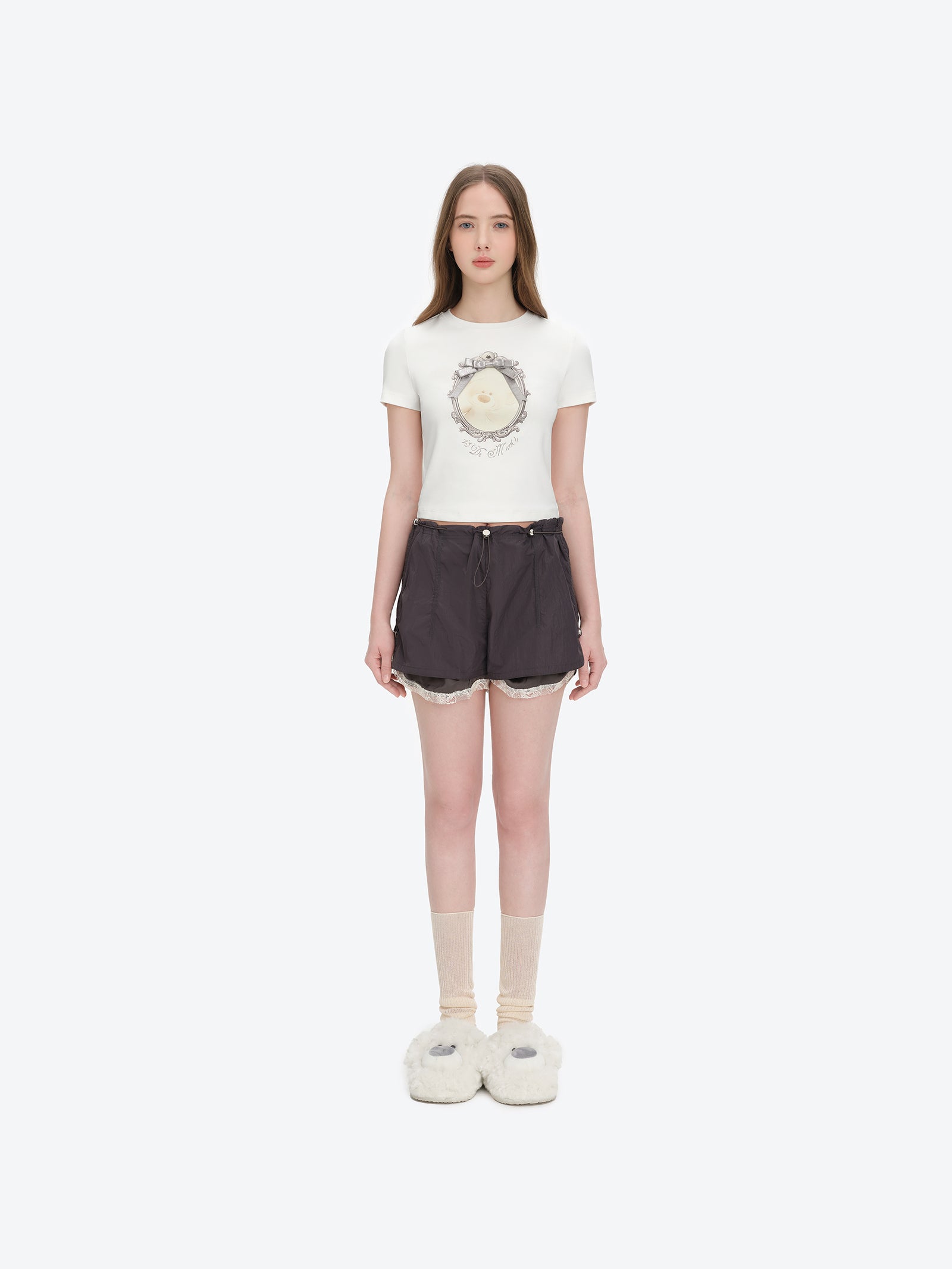 13DE MARZO Bear Magic Mirror Top White - 13DE MARZO
