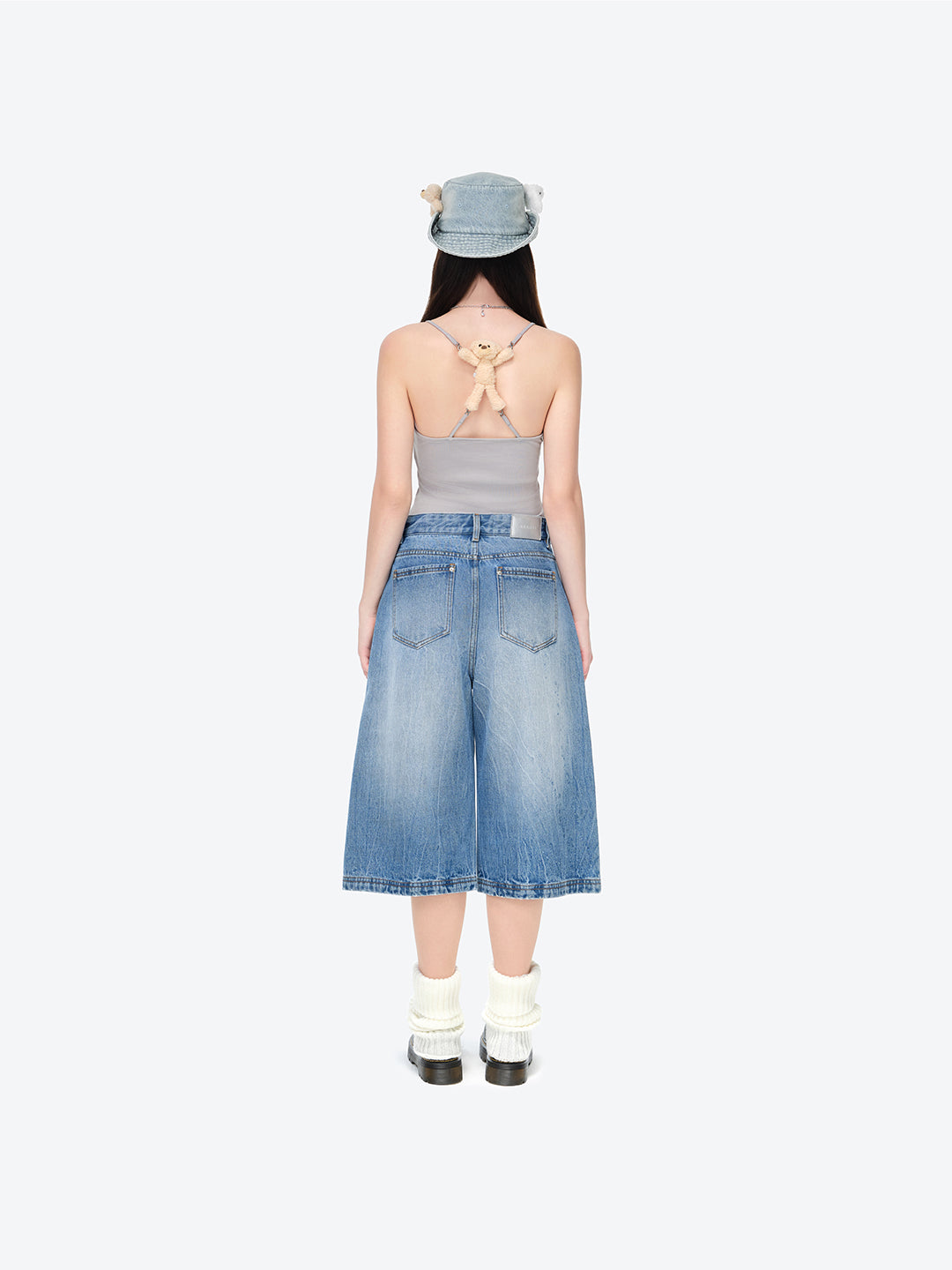 13DE MARZO Rainy Day Jorts Blue