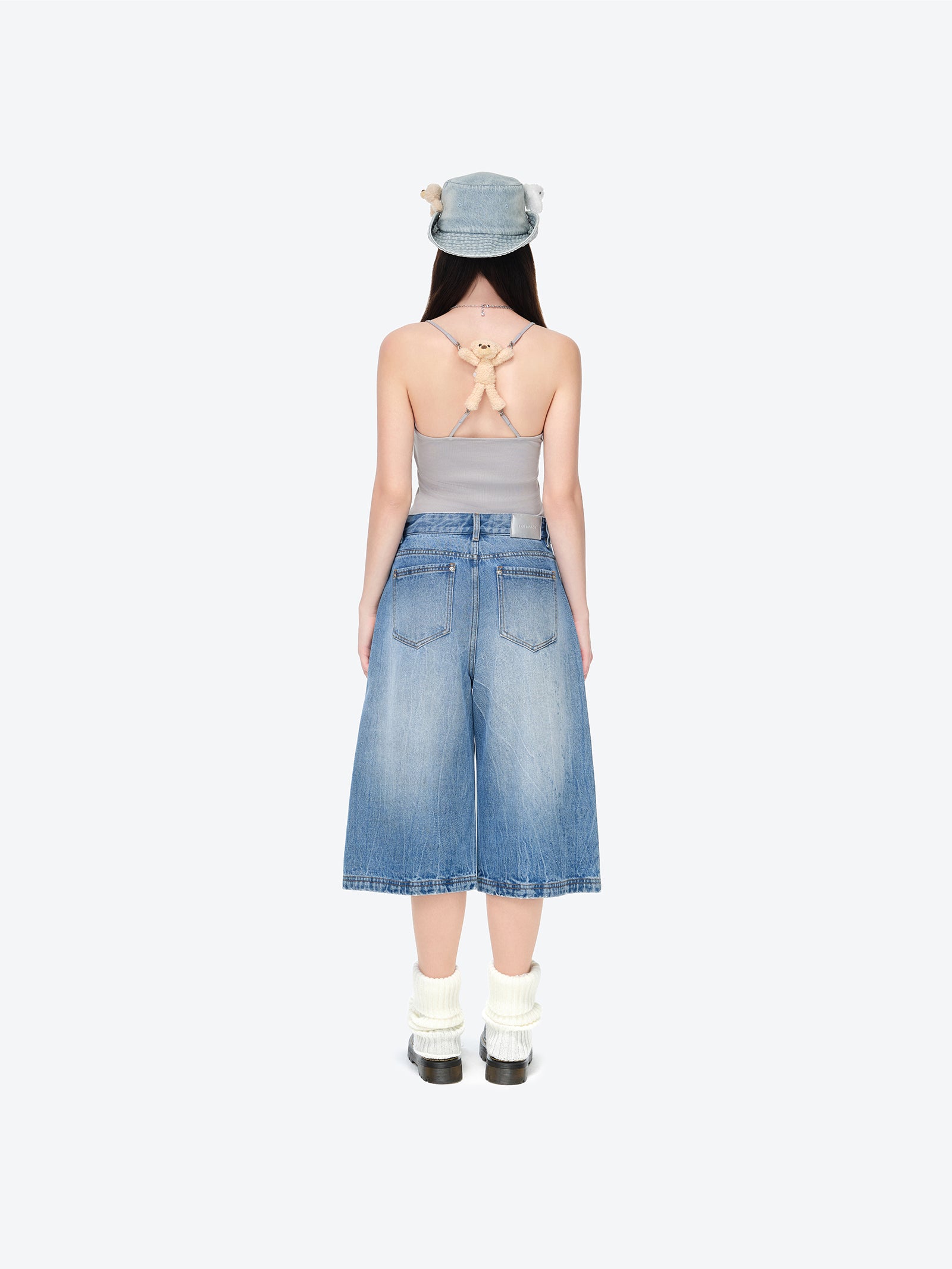 13DE MARZO Back Bear Harness Top Grey - 13DE MARZO