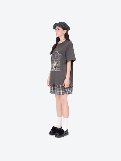 13DE MARZO Carousel Clown Bear T-shirt Grey - 13DE MARZO