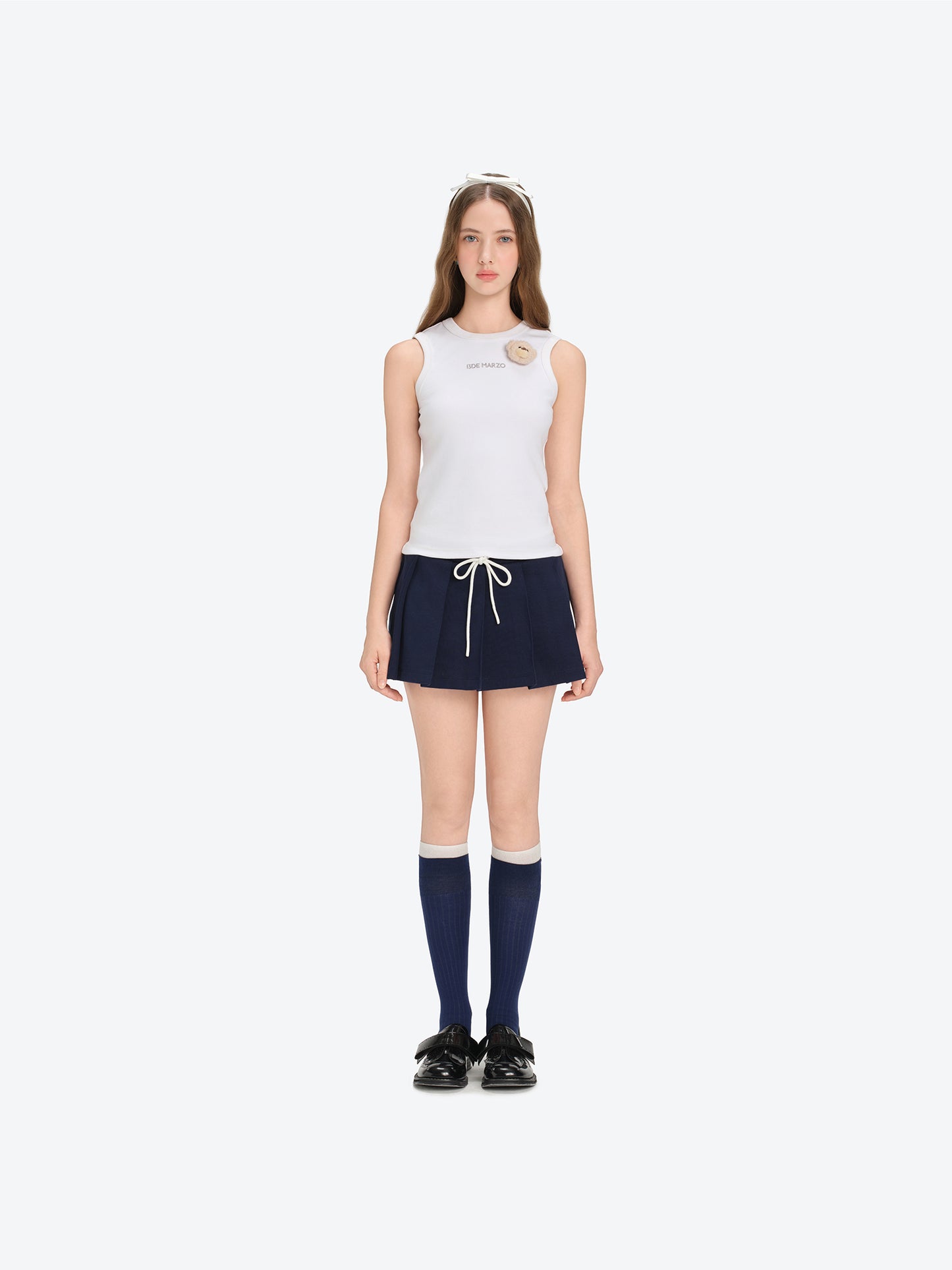 13DE MARZO Bear Base Vest White