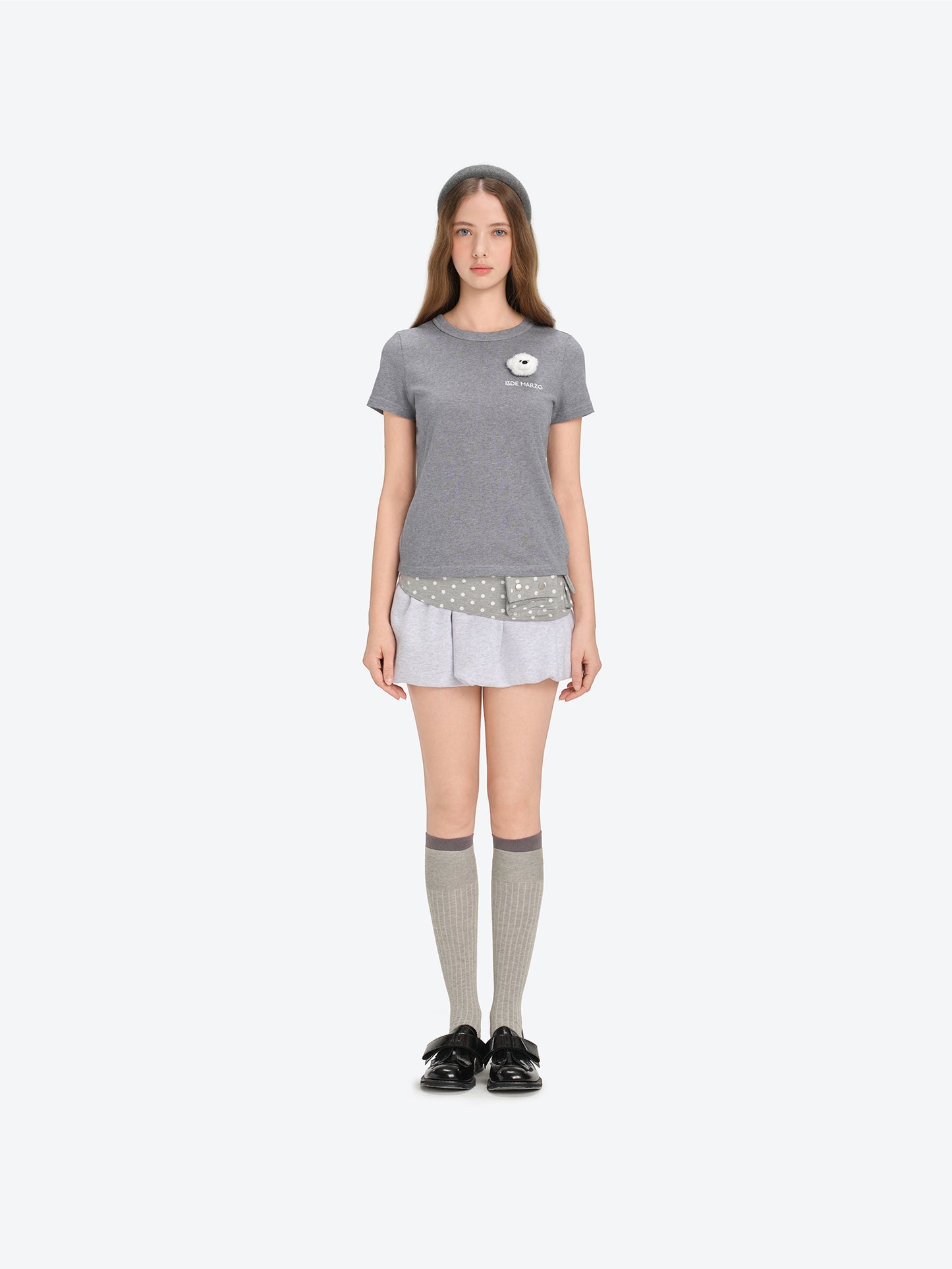 13DE MARZO Bear Base T-shirt Grey - 13DE MARZO