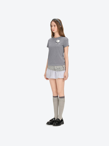13DE MARZO Bear Base T-shirt Grey - 13DE MARZO