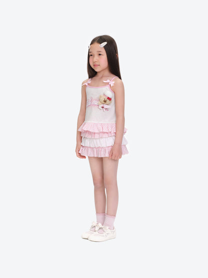 13DE MARZO BabyBear Strawberry Cake Layered Skirt - 13DE MARZO