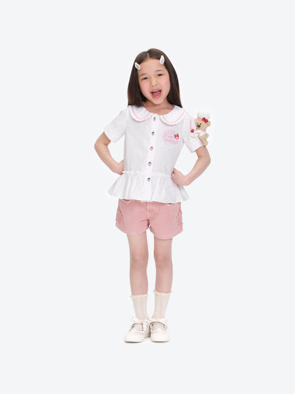 13DE MARZO BabyBear Strawberry Polka Shirt - 13DE MARZO