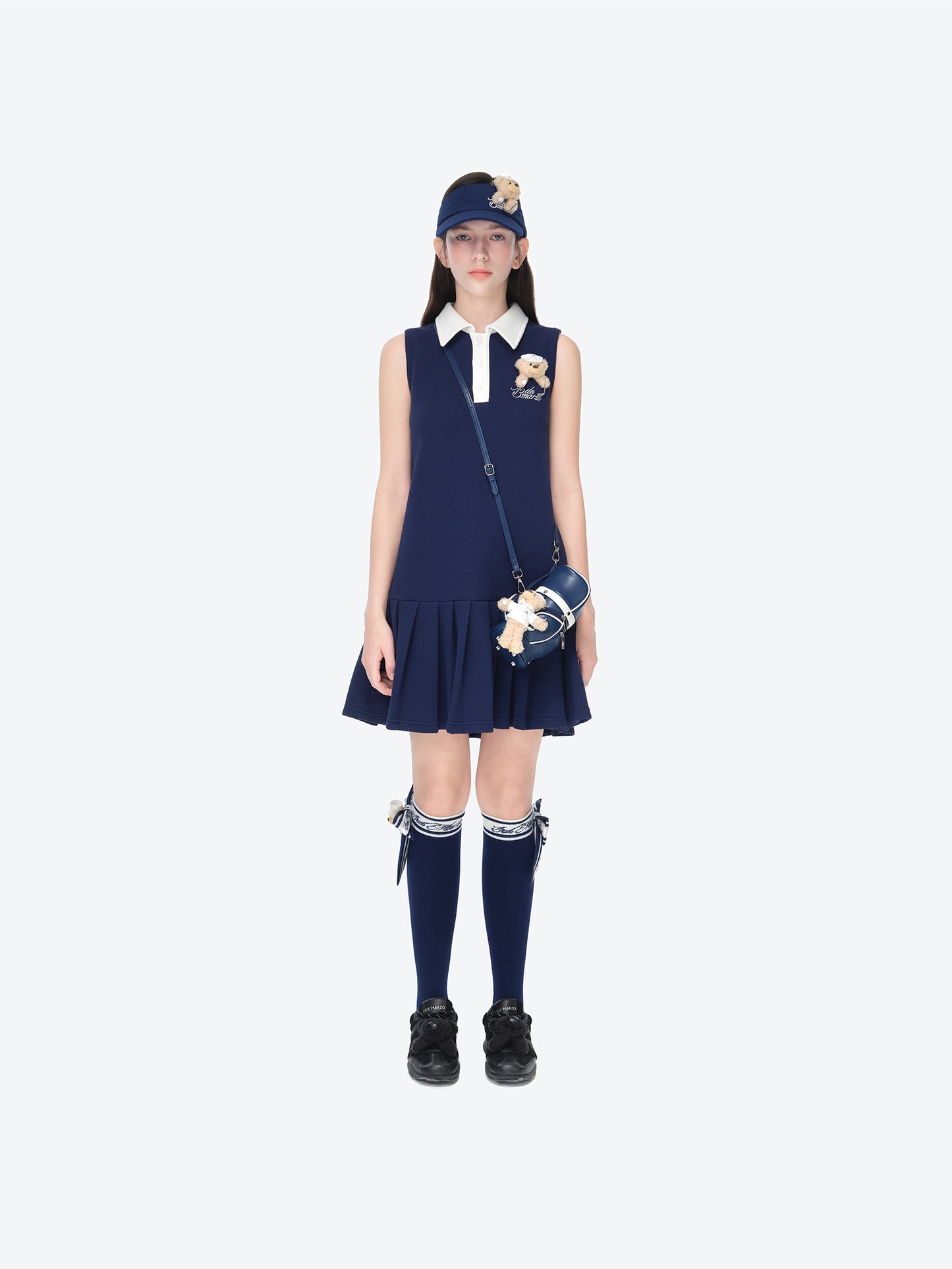 13DE MARZO Golf Bear Dress Navy Blue - 13DE MARZO