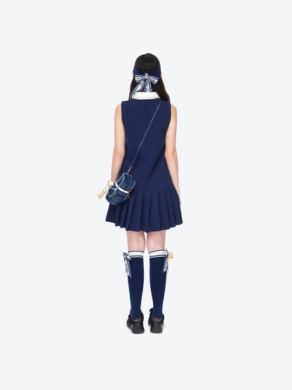 13DE MARZO Golf Bear Dress Navy Blue - 13DE MARZO