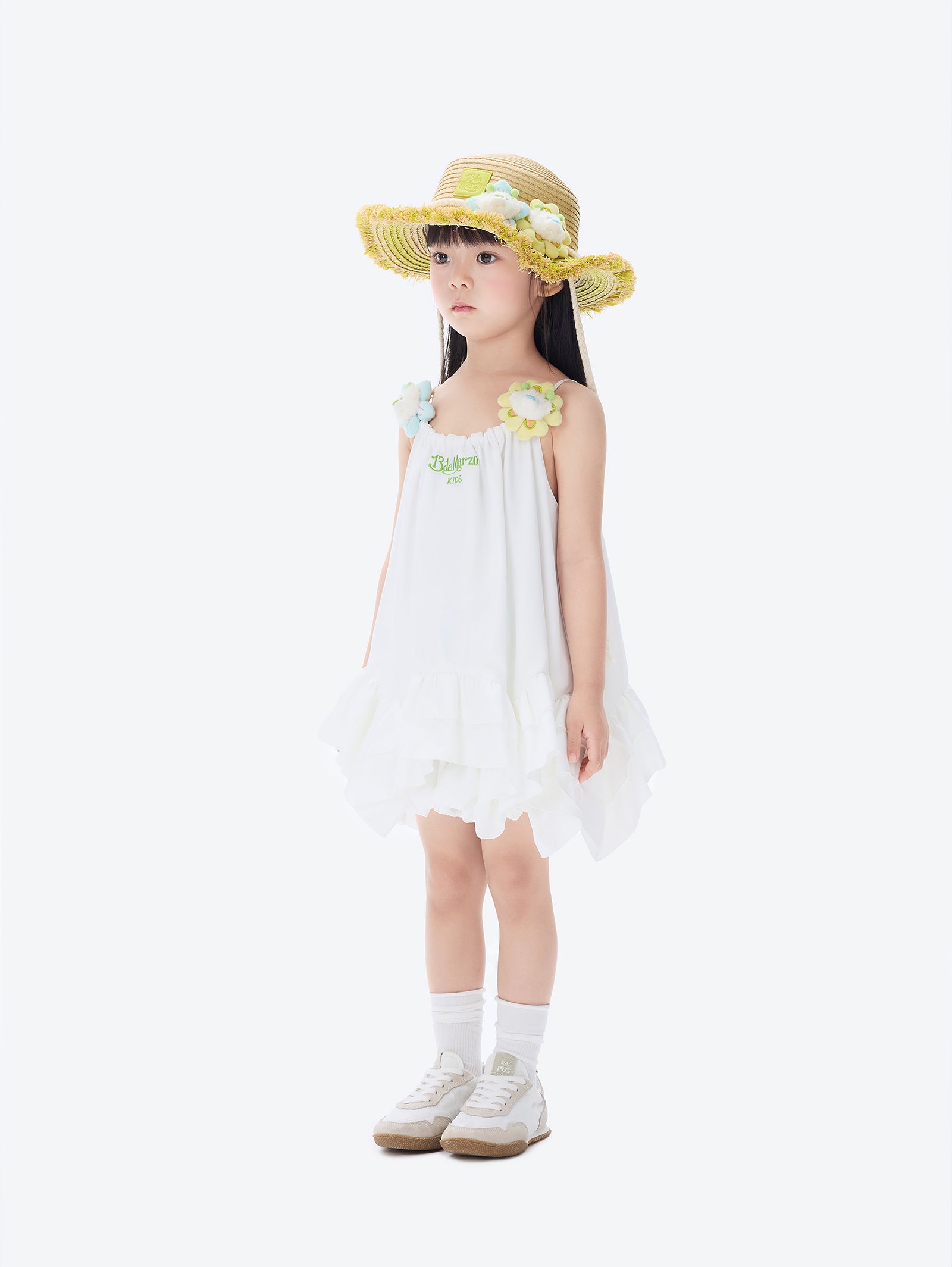 13DE MARZO Floral BabyBear Straw Hat - 13DE MARZO