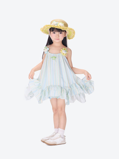 13DE MARZO Floral BabyBear Straw Hat - 13DE MARZO