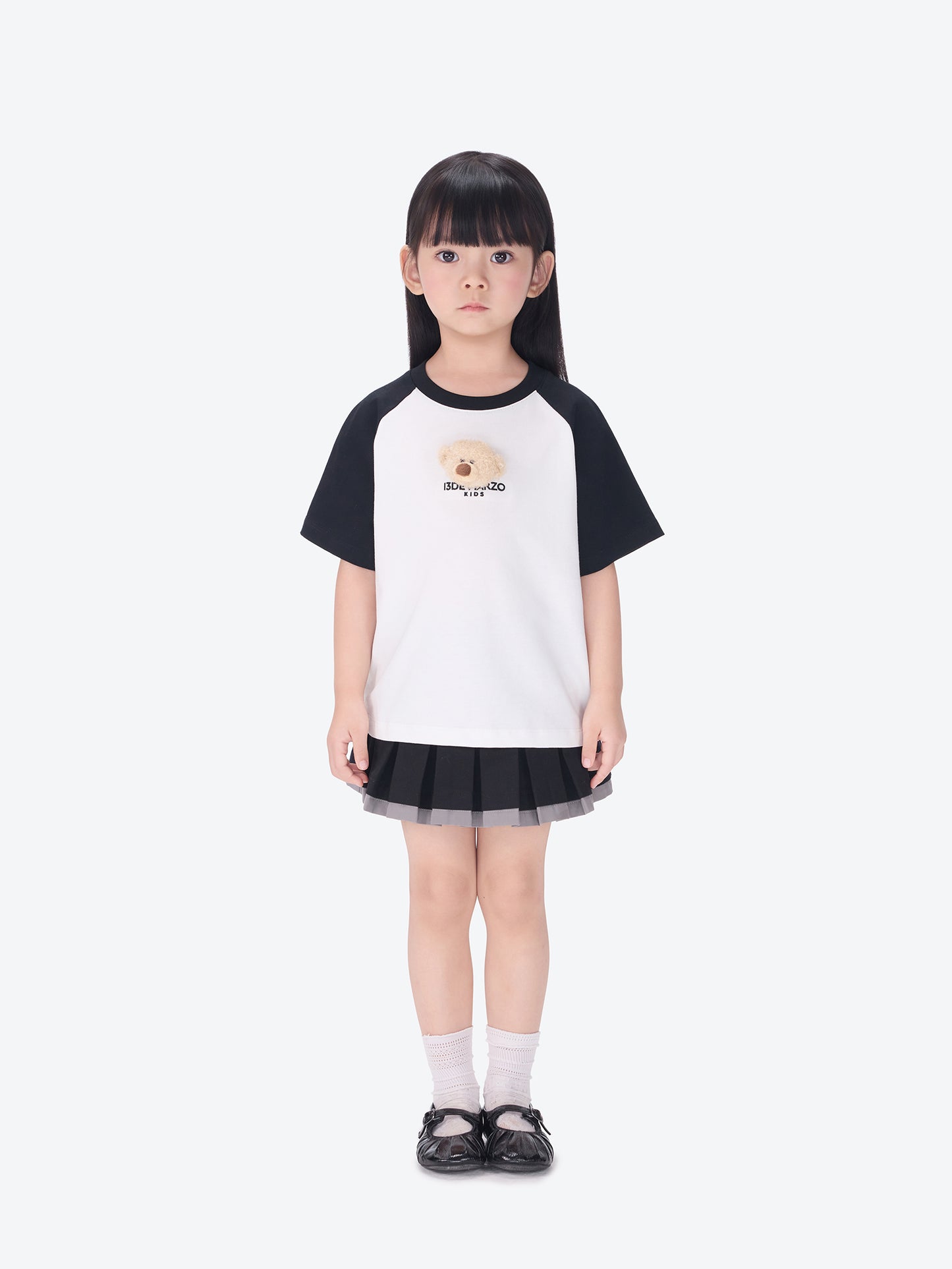 13DE MARZO BabyBear Raglan T-shirt Black - 13DE MARZO