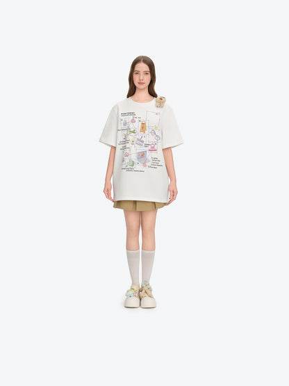 13DE MARZO Floral Butterfly Bear Backless Shoes White - 13DE MARZO