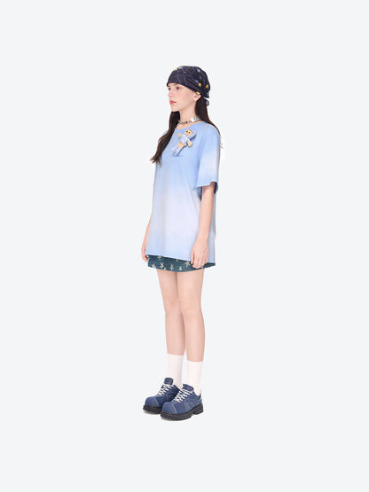 13DE MARZO Rainy Day T-shirt Blue