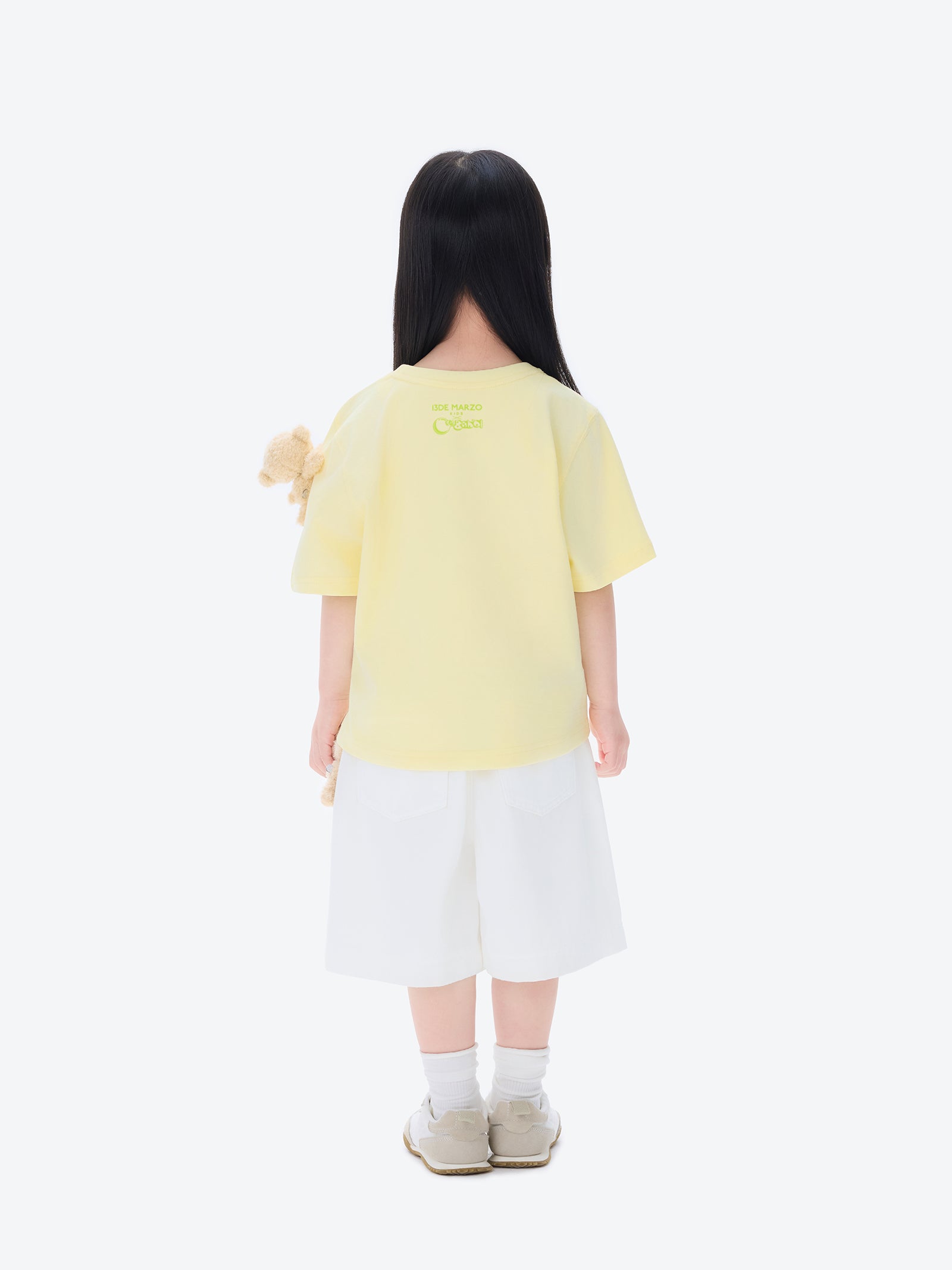 13DE MARZO BabyBear Bubblegum Jorts White - 13DE MARZO