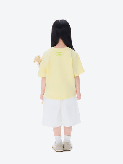 13DE MARZO BabyBear Bubblegum Jorts White - 13DE MARZO