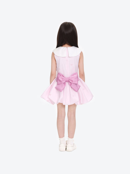 13DE MARZO BabyBear Bow Bubble Dress Pink