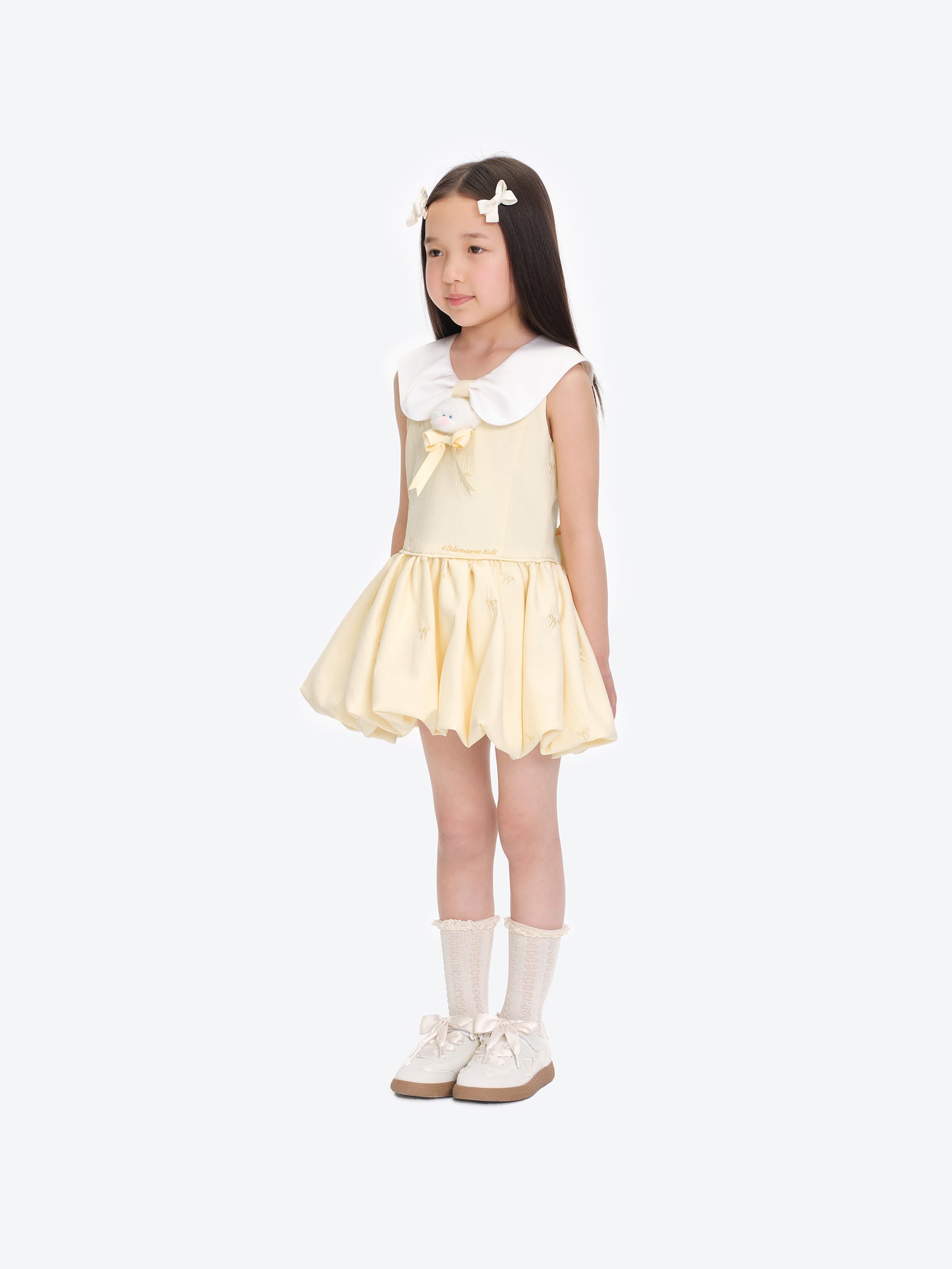 13DE MARZO BabyBear Bow Bubble Dress Yellow